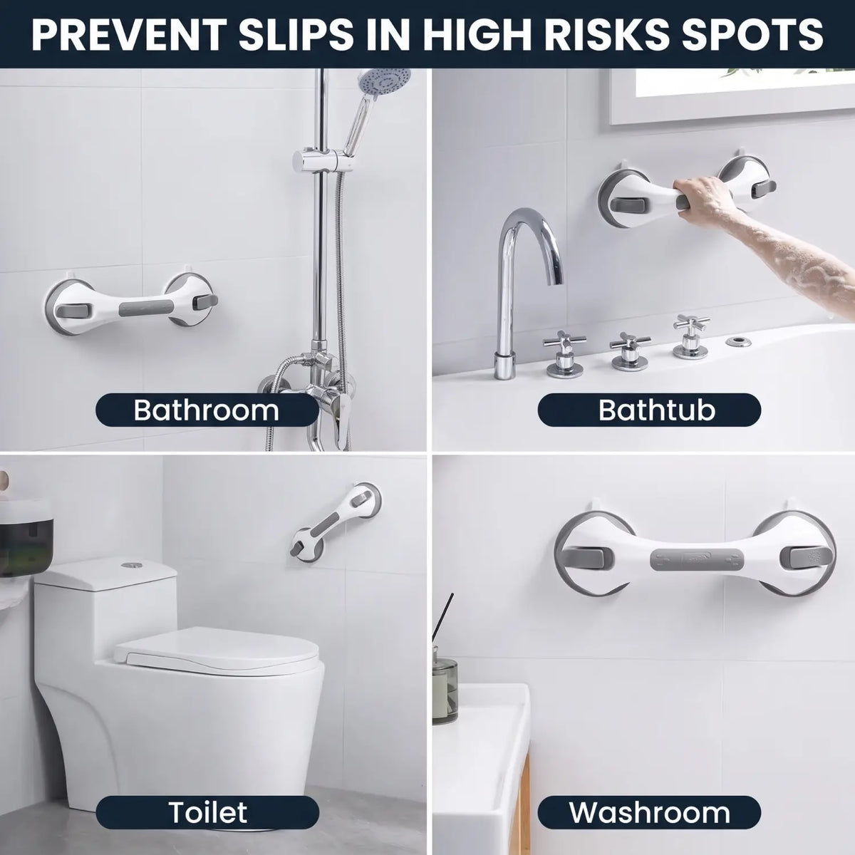 DualLock Safety Bar | Prevent Bathroom Slips